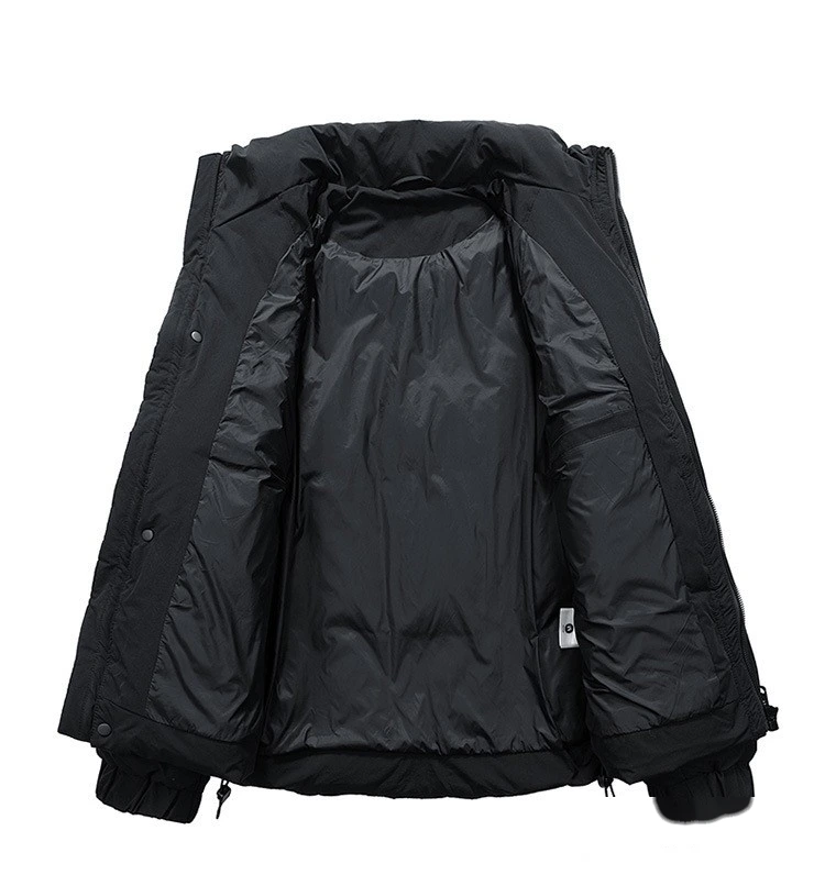 Custom hooded down jacket big pocket fashion Joker trend jacket for men and women. detail