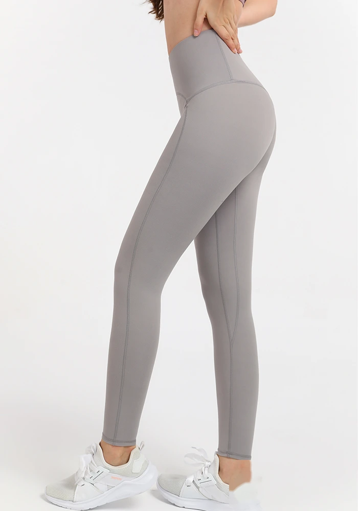 Womens high waisted leggings tummy control slimming yoga pants detail