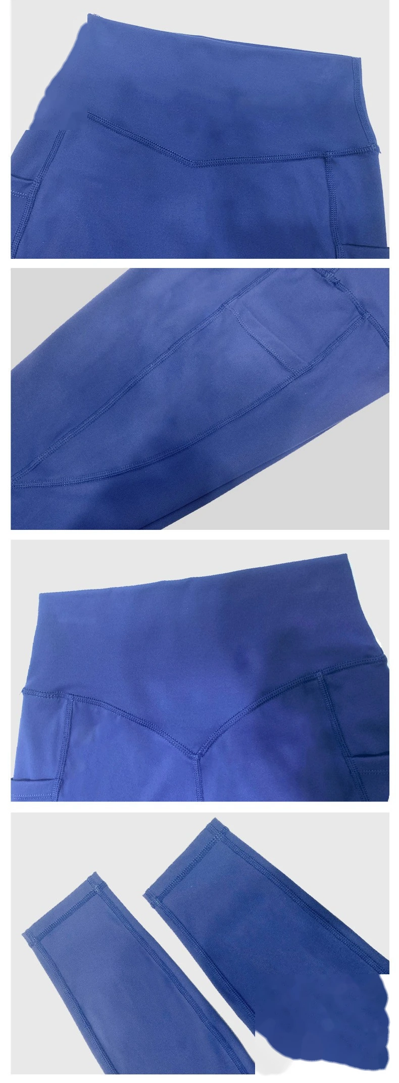 Customized plus-size fitness suit female high waist nude tight sports suit high elastic yoga suit two-piece suit detail