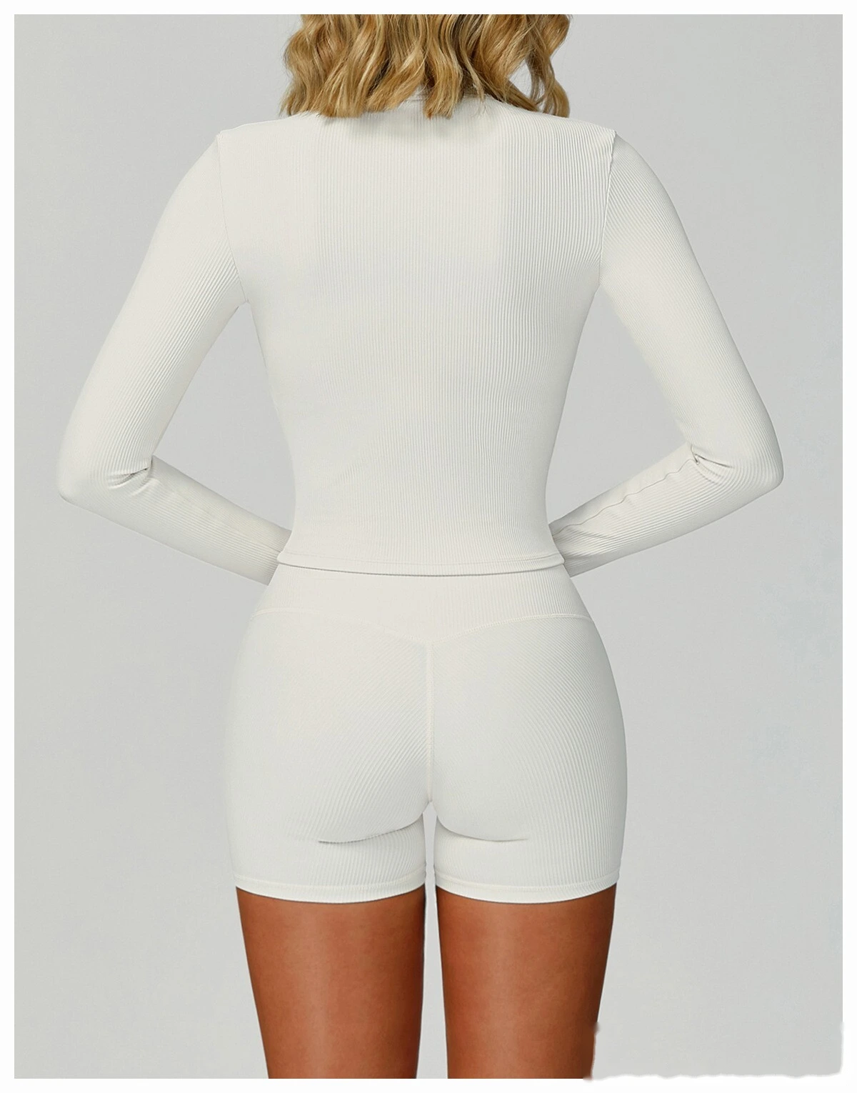 Custom-made stand-up collar slim yoga coat slim outdoor coat running fitness coat detail