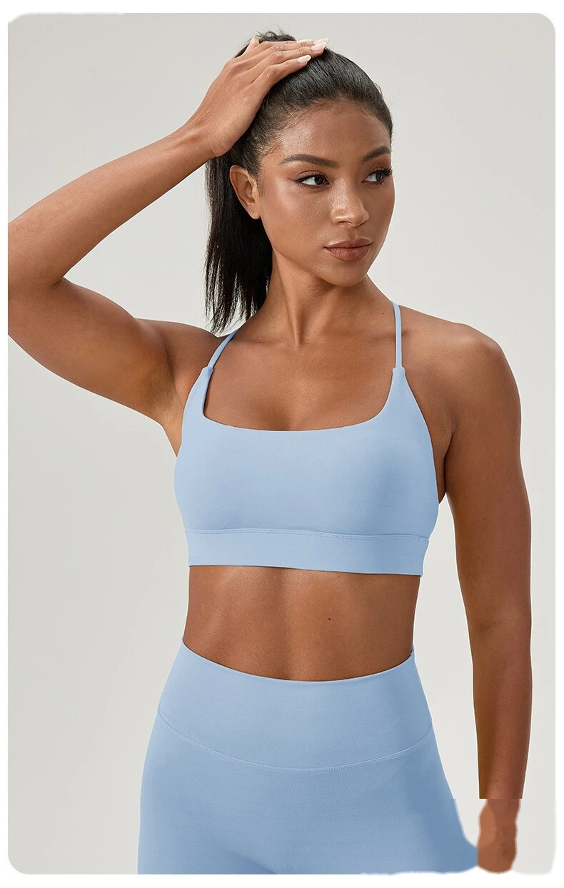 Custom Women's Feminine Beauty Back Yoga Bra | Push-Up, Shock-Absorbing, for Fitness & Running detail