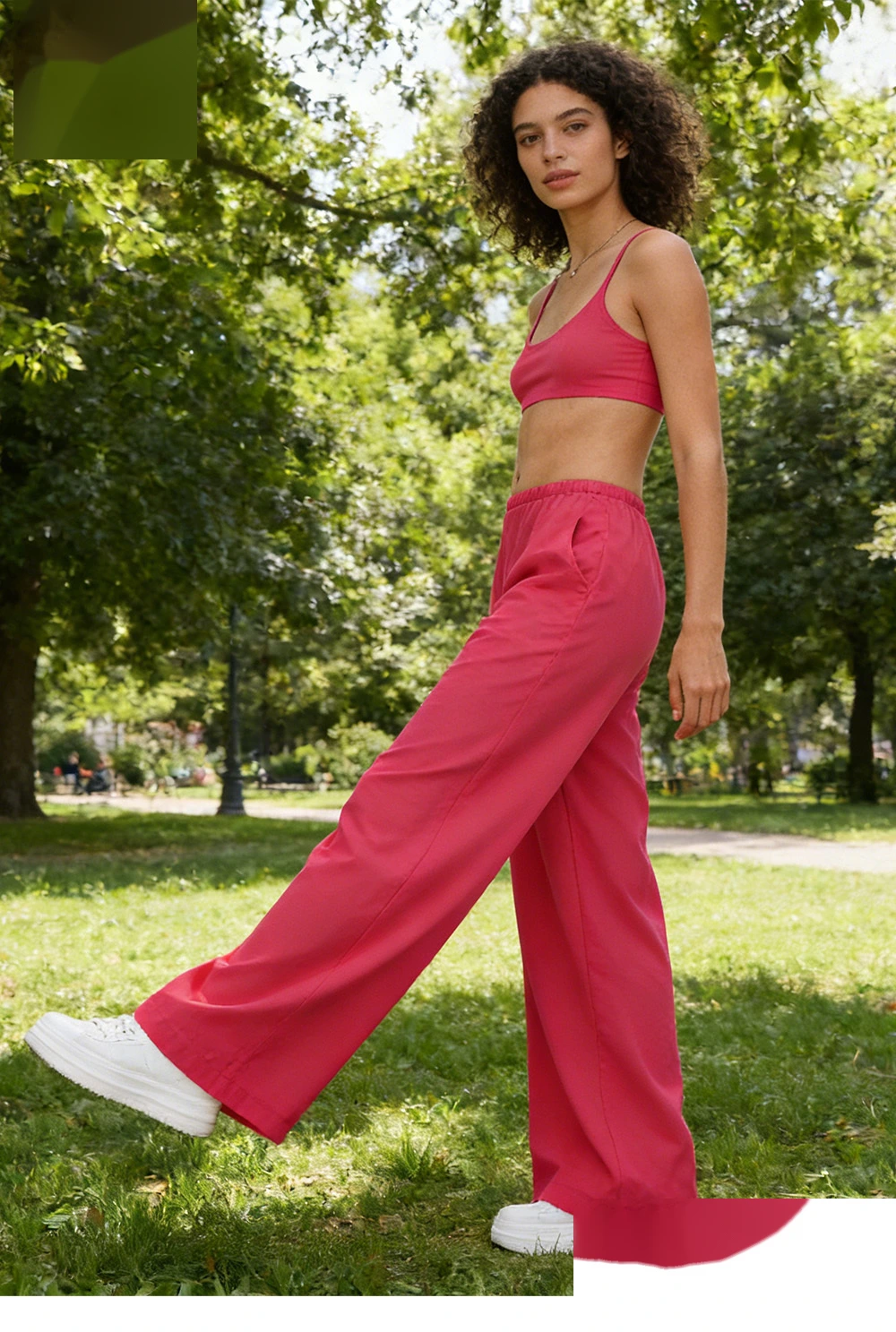 Bulk Custom Slouchy Wide-Leg Pants - Women's Loose Drape Breathable Dance Yoga Casual Sports Long Pants detail