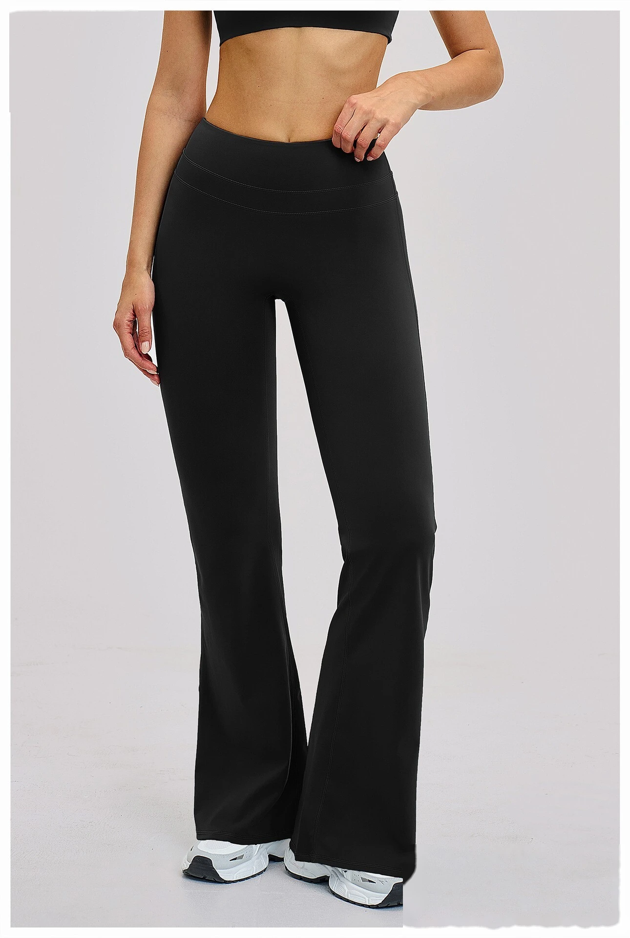 Bulk Custom High Waist Bootcut Yoga Pants - Breathable Butt Lifting Fitness Gym Pants detail