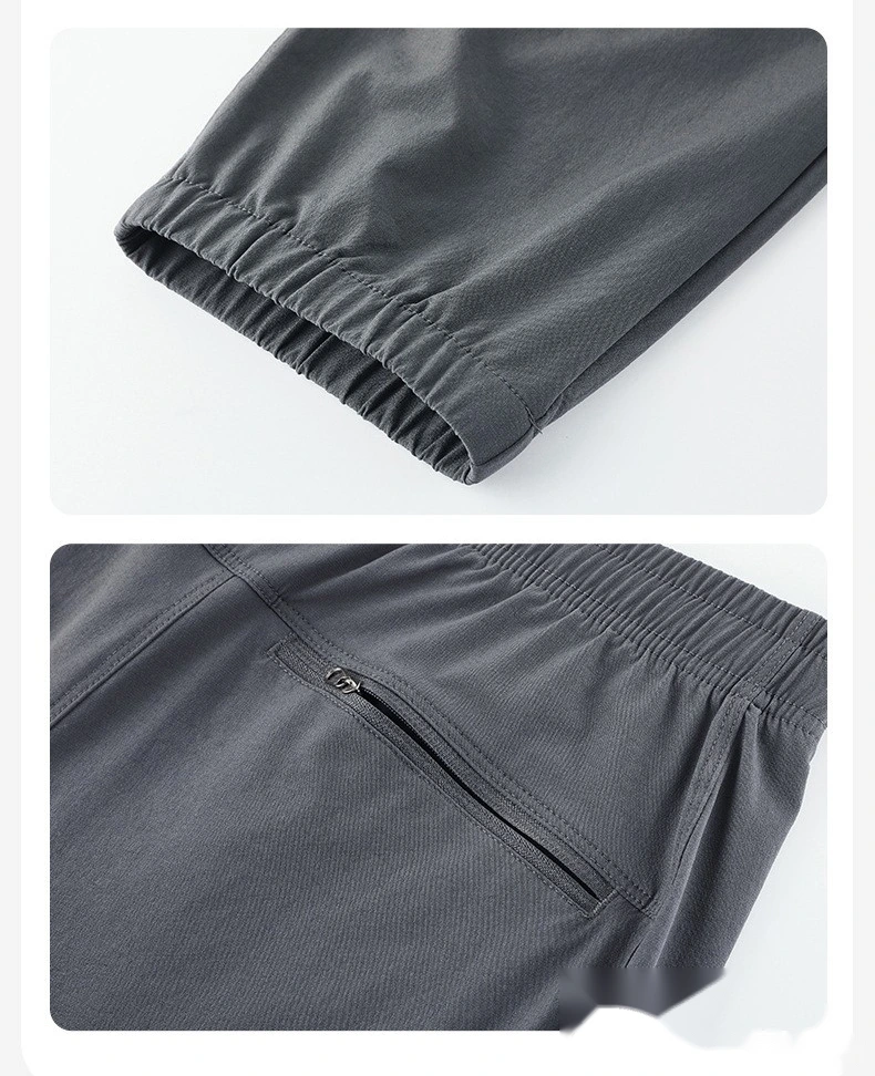 Outdoor sports, leisure, water splashing, hiking and mountaineering pants, leisure quick-drying leg-binding pants detail