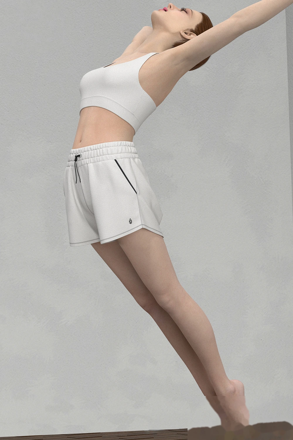 Women's athletic shorts high waisted running pants with pockets detail