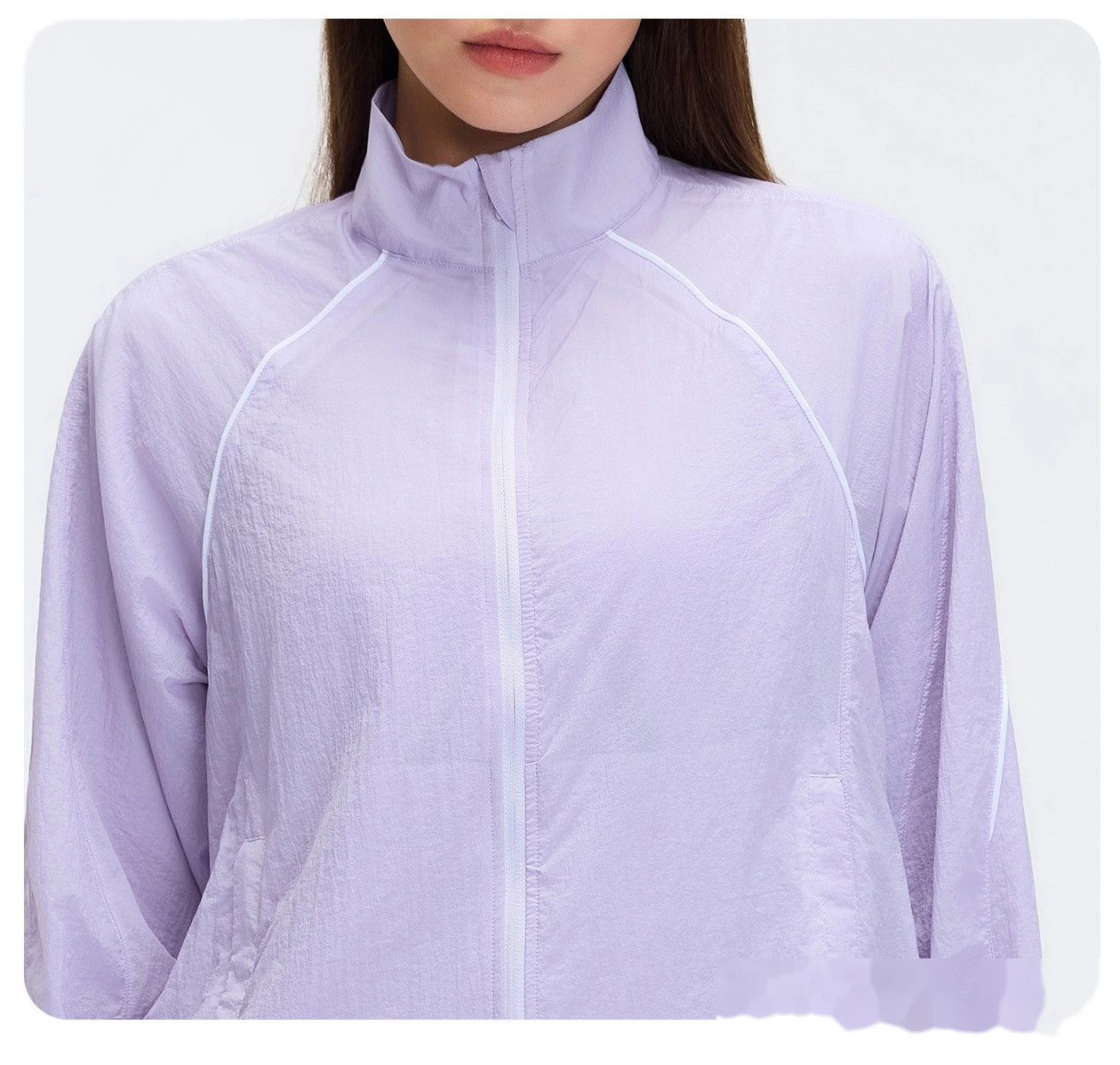 Women’s Spring Summer Light Jacket Outerwear Breathable Casual Running Fitness Tracksuit Set detail