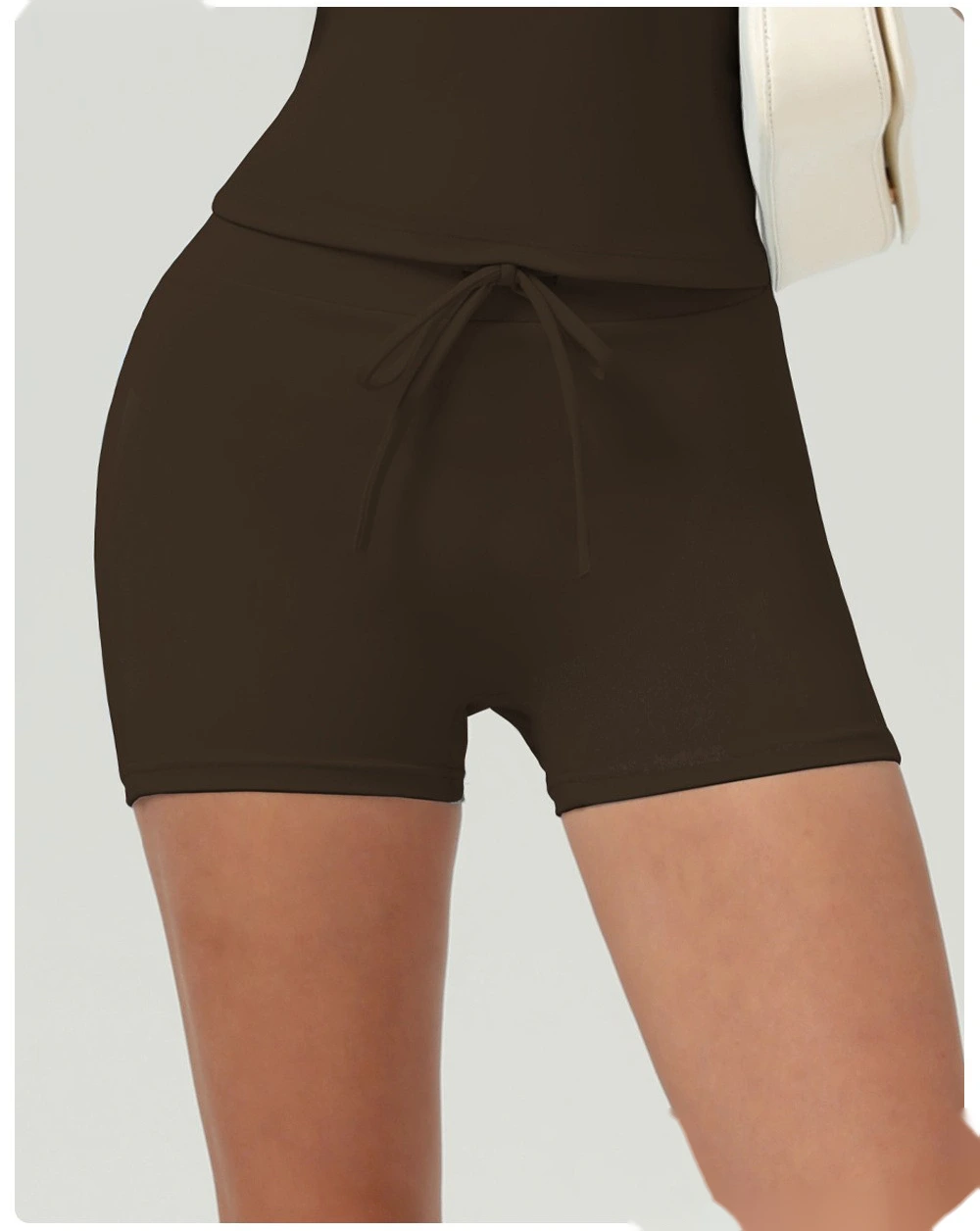 Naked hip yoga shorts high waist abdomen fitness pants female tight sports running shorts. detail