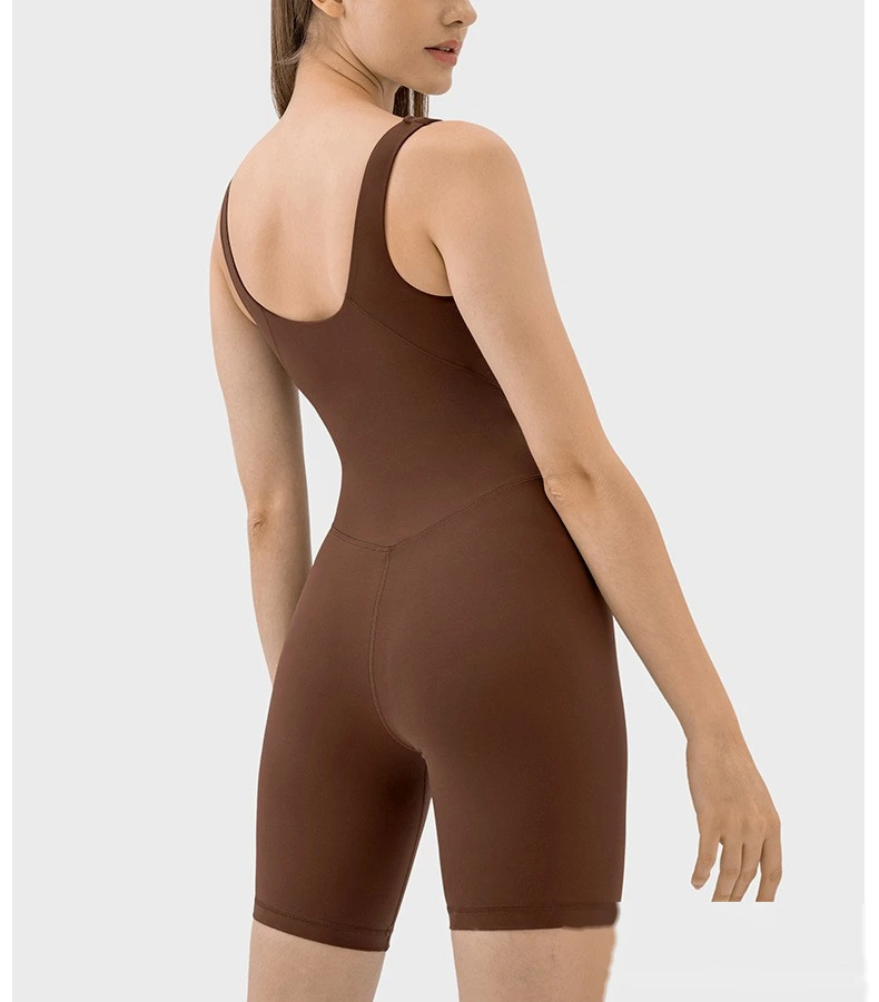 Double 6-shaped jumpsuit for women's abdomen and hip lifting yoga Pilates jumpsuit detail