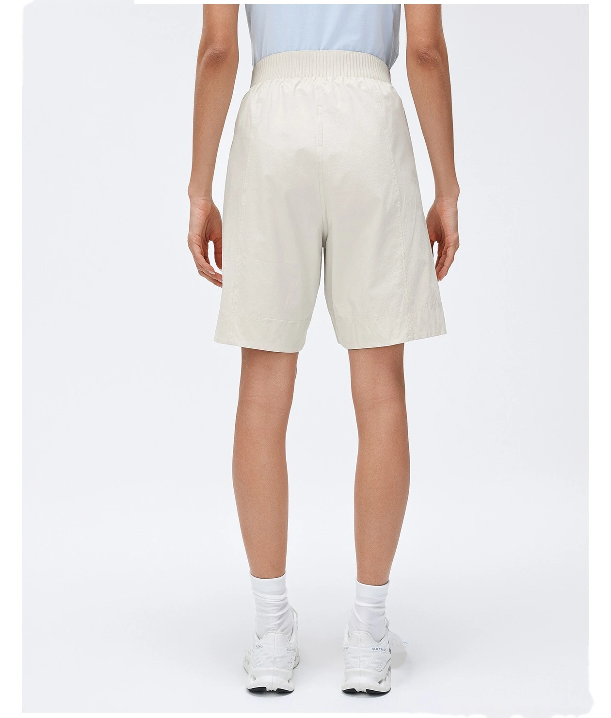 Bulk Custom Women's Sports Mid-Shorts - High-Waisted Lightweight Loose Straight Breathable Running Fitness Pants detail