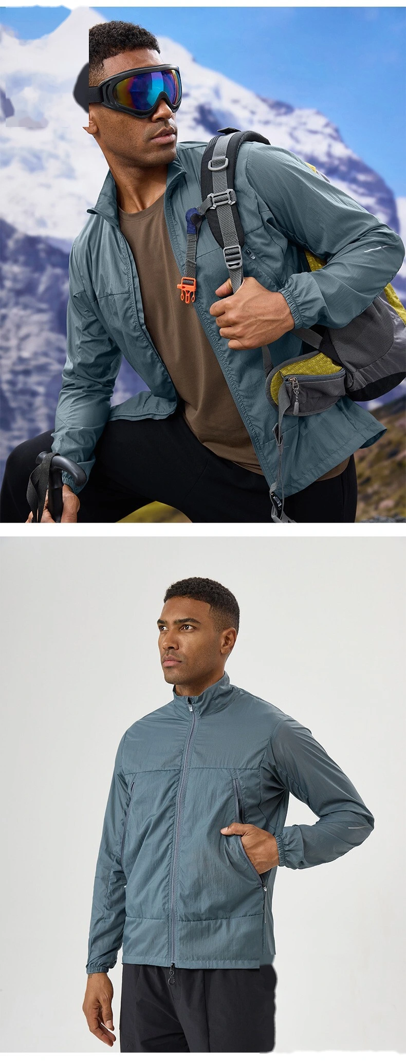 Customizable Men's UV Protection Jacket | Light & Breathable, Quick-Dry, Ideal for Outdoor Sports detail