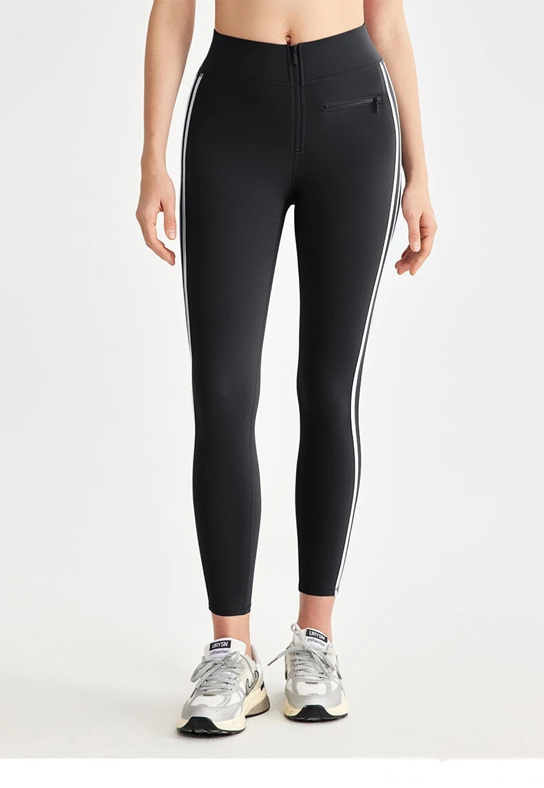 Customized side striped tight-fitting high-elastic yoga pants fitness pants women detail
