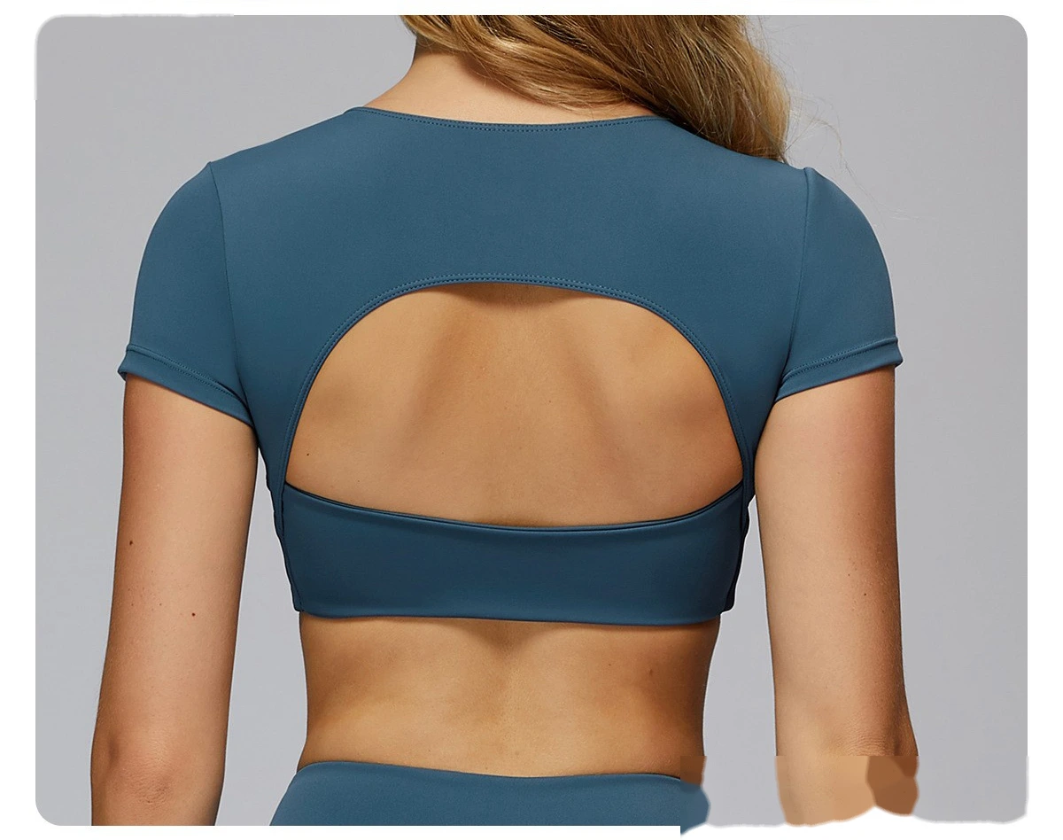 Custom twisted yoga bra tight-fitting quick-drying yoga clothes women's outdoor running fitness sports bra detail