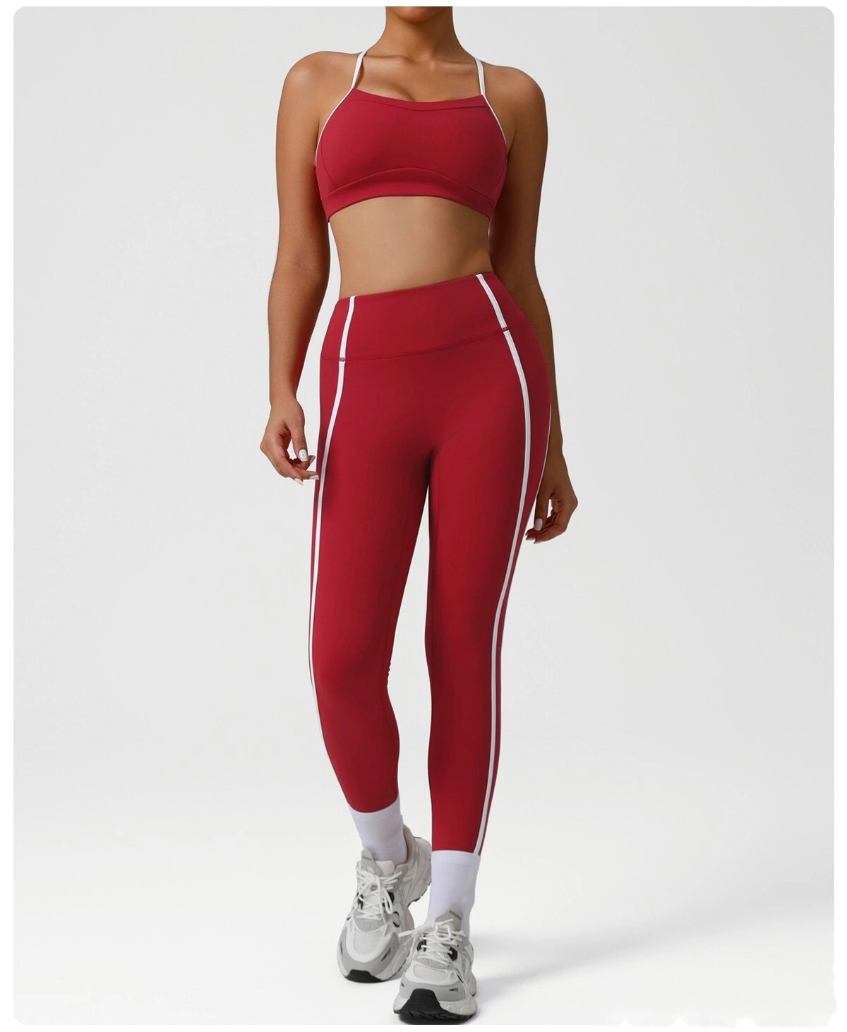 Custom-made Naked feeling quick-drying sports bra gathered back running fitness yoga bra detail