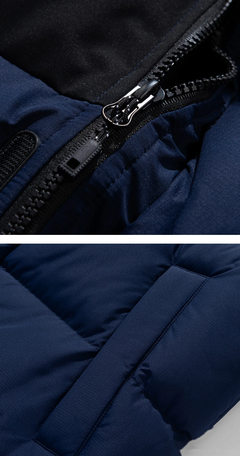 Customized waterproof and warm cotton-padded jacket down jacket for men and women in winter. detail