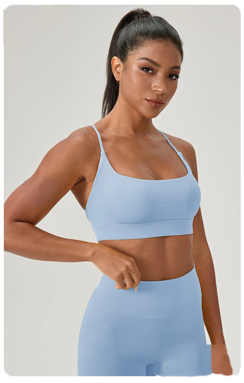 Custom Women's Feminine Beauty Back Yoga Bra | Push-Up, Shock-Absorbing, for Fitness & Running detail