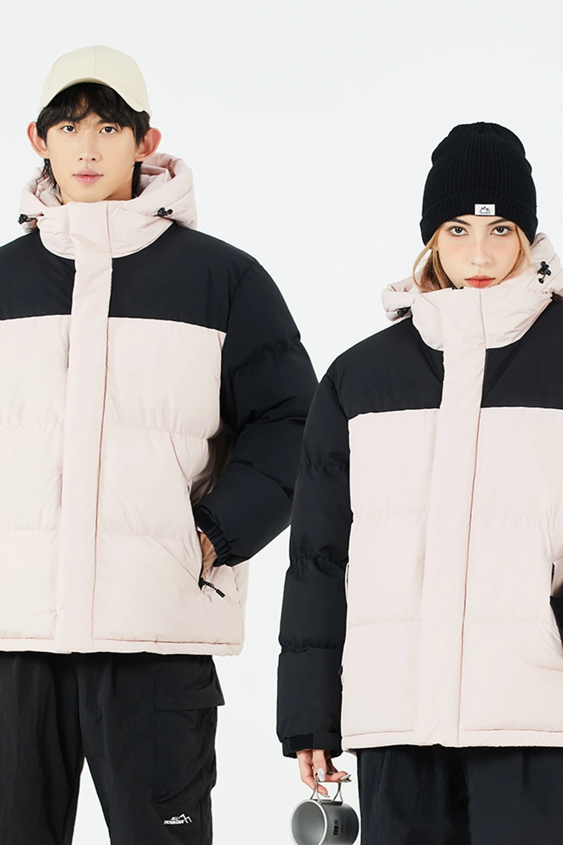 Customized waterproof and warm cotton-padded jacket down jacket for men and women in winter. detail