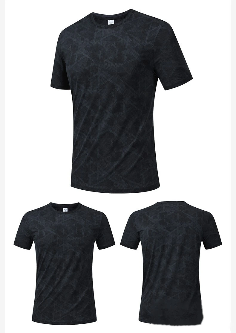 Custom Men’s Digital Print Athletic T-Shirt Quick Dry Breathable Workout Gym Running Tee detail