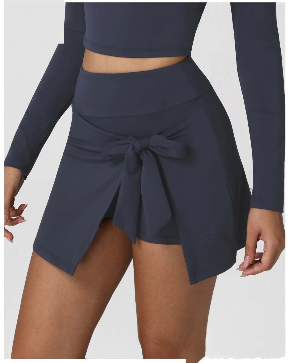 Custom yoga sports jacket backless sexy slim long sleeve female dance training fitness suit with pad. detail