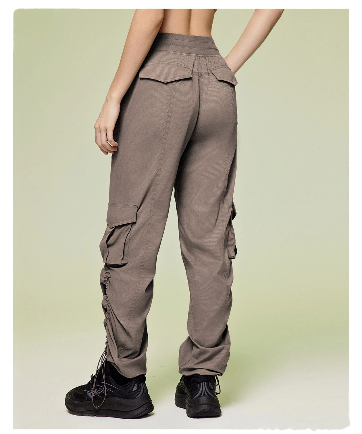 Customized outdoor running pants lightweight fitness pants multi-pocket wide-leg tooling casual pants detail