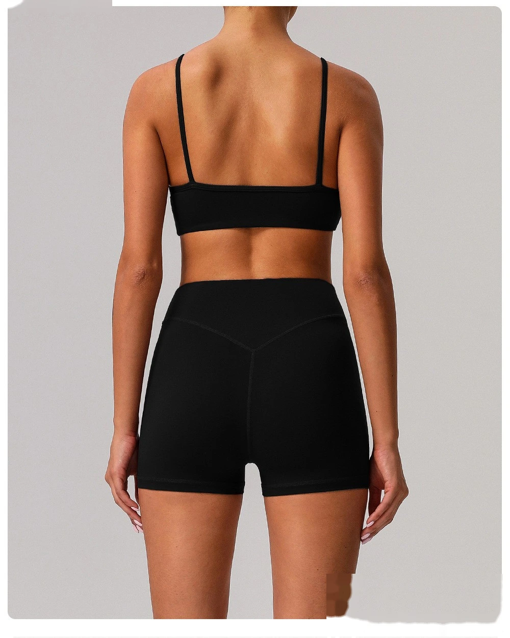 Custom tight nude yoga suit high elastic breathable fitness clothes outdoor body shaping running suit female detail