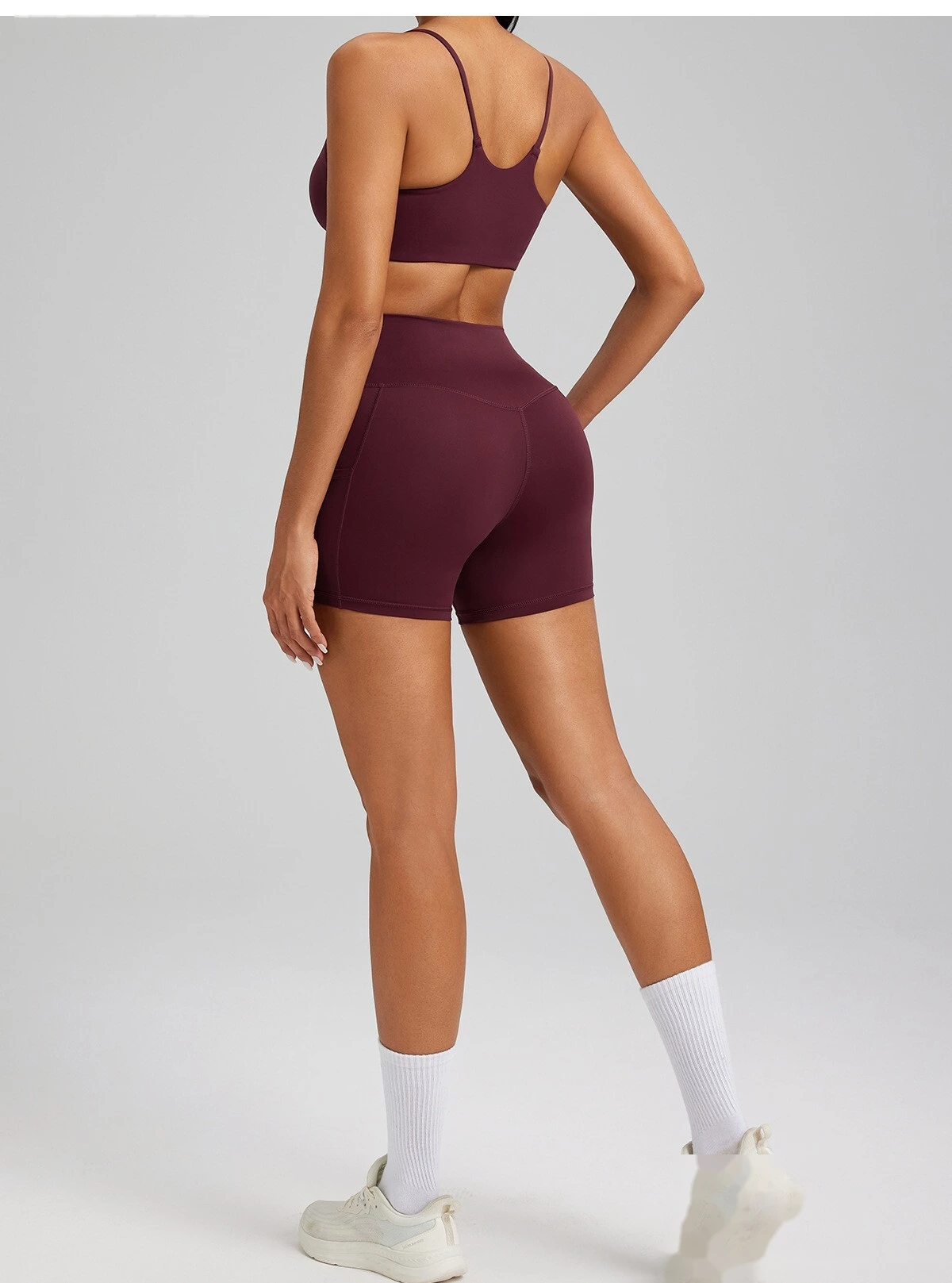 Custom yoga vest with chest pad sexy beauty back bra sports fitness bra women detail