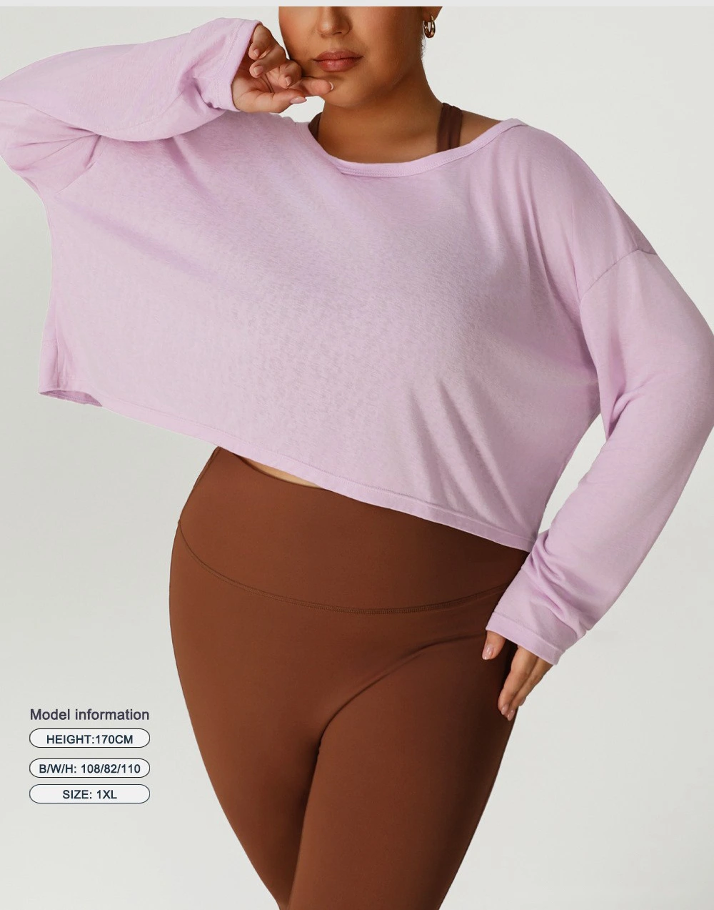 Customized plus-size sports smock breathable jacquard plus-size yoga clothes T-shirt detail