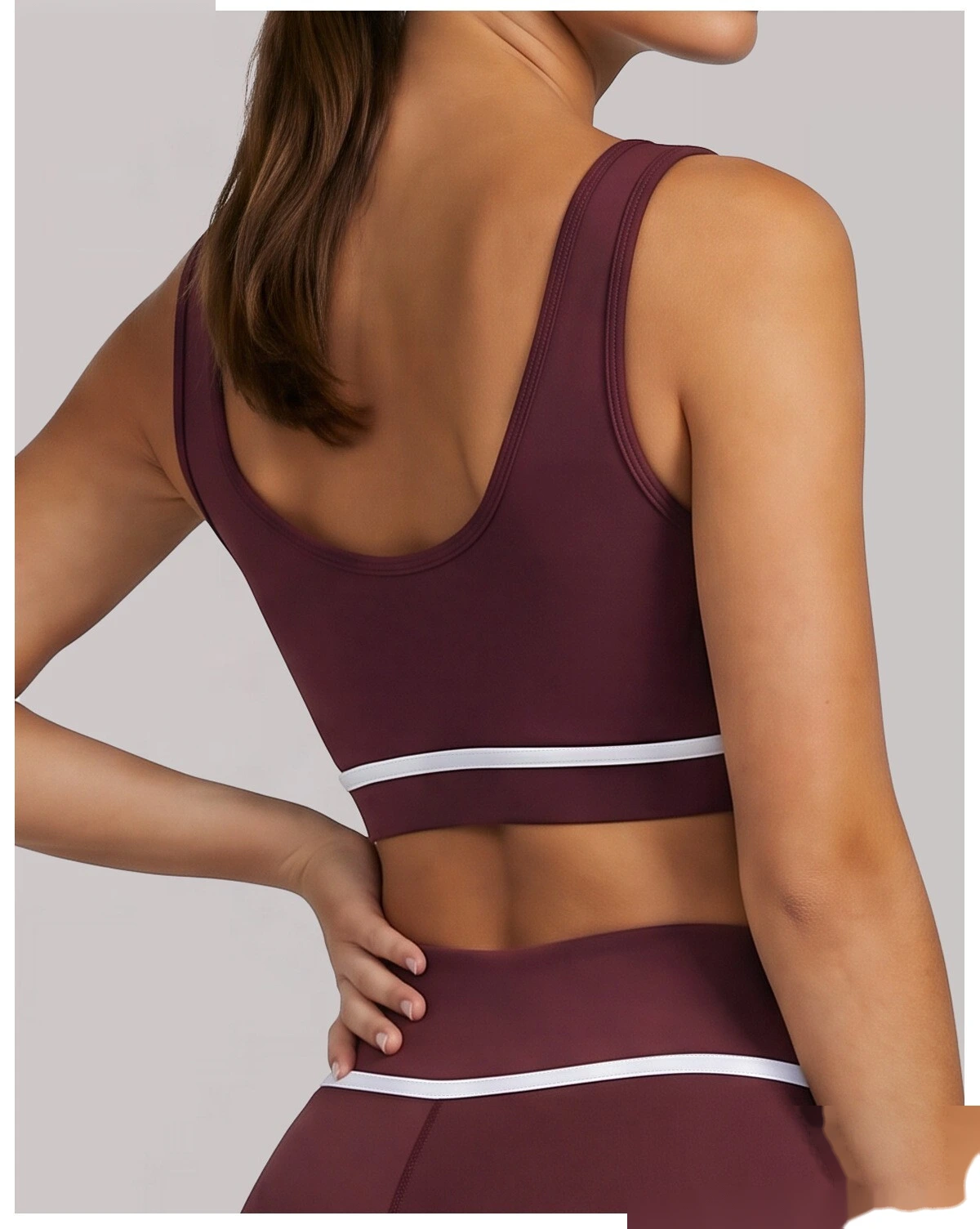 Customized contrast color sports bra women's running high-strength yoga clothing fitness bra vest Manufacturer detail