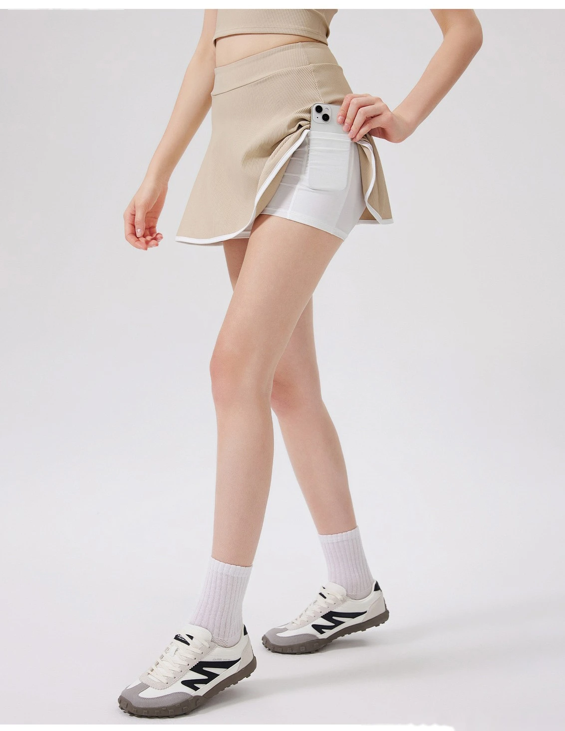 Customized quick-drying sports short skirt sports fitness yoga A-shaped short skirt sports tennis skirt detail