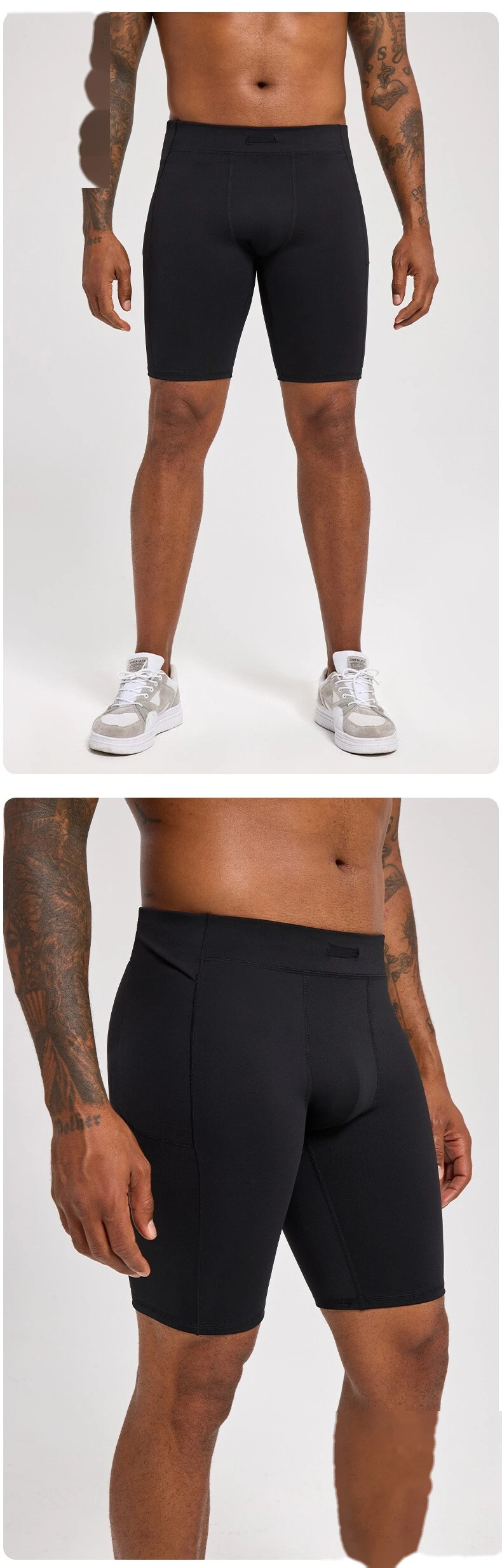 Men's Strong Shaping Compression Tight Shorts Quick Dry Breathable Summer Sports Half Pants detail