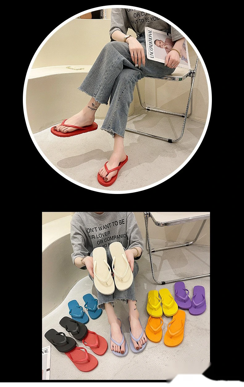 Custom flip-flops women sandals and slippers home outdoor wear fashion non-slip beach wear shoes. detail