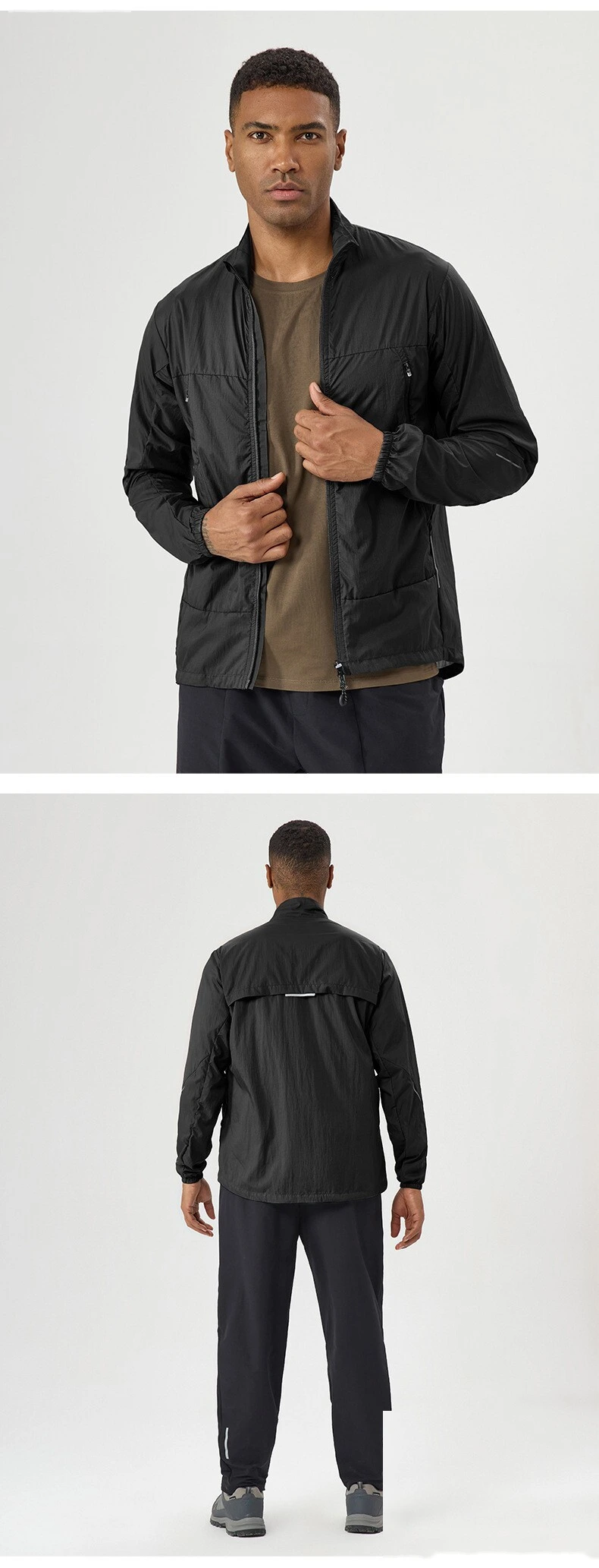 Customizable Men's UV Protection Jacket | Light & Breathable, Quick-Dry, Ideal for Outdoor Sports detail