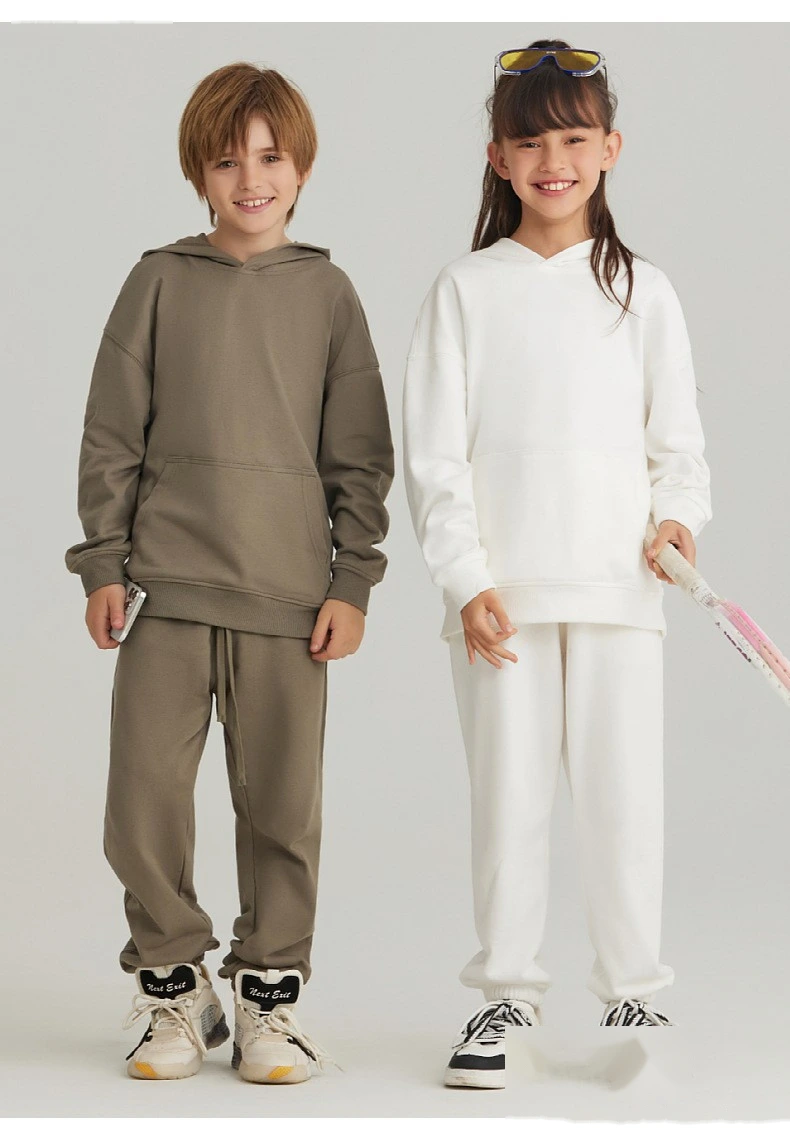 Customized loose cotton terry hooded sweater for boys and girls hoodie detail