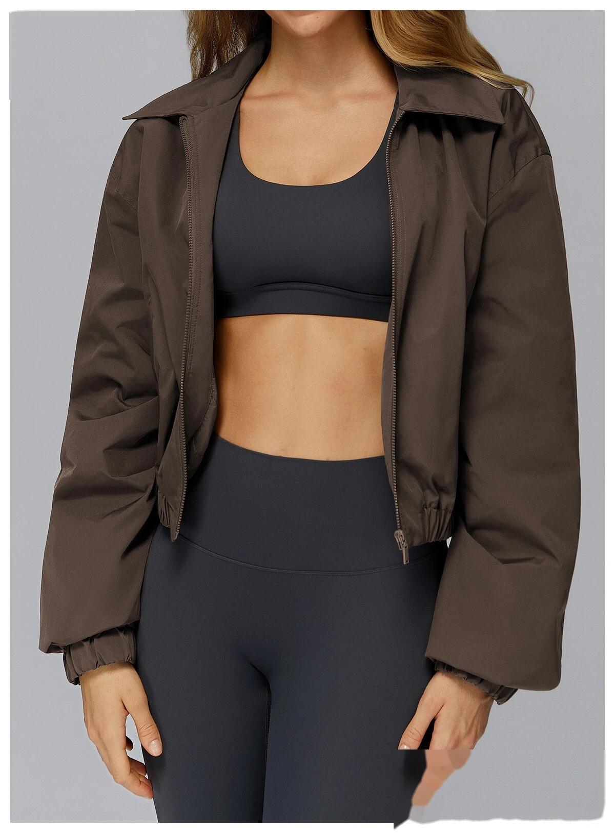 Custom winter coat windproof warm sports coat outdoor mountaineering running coat detail