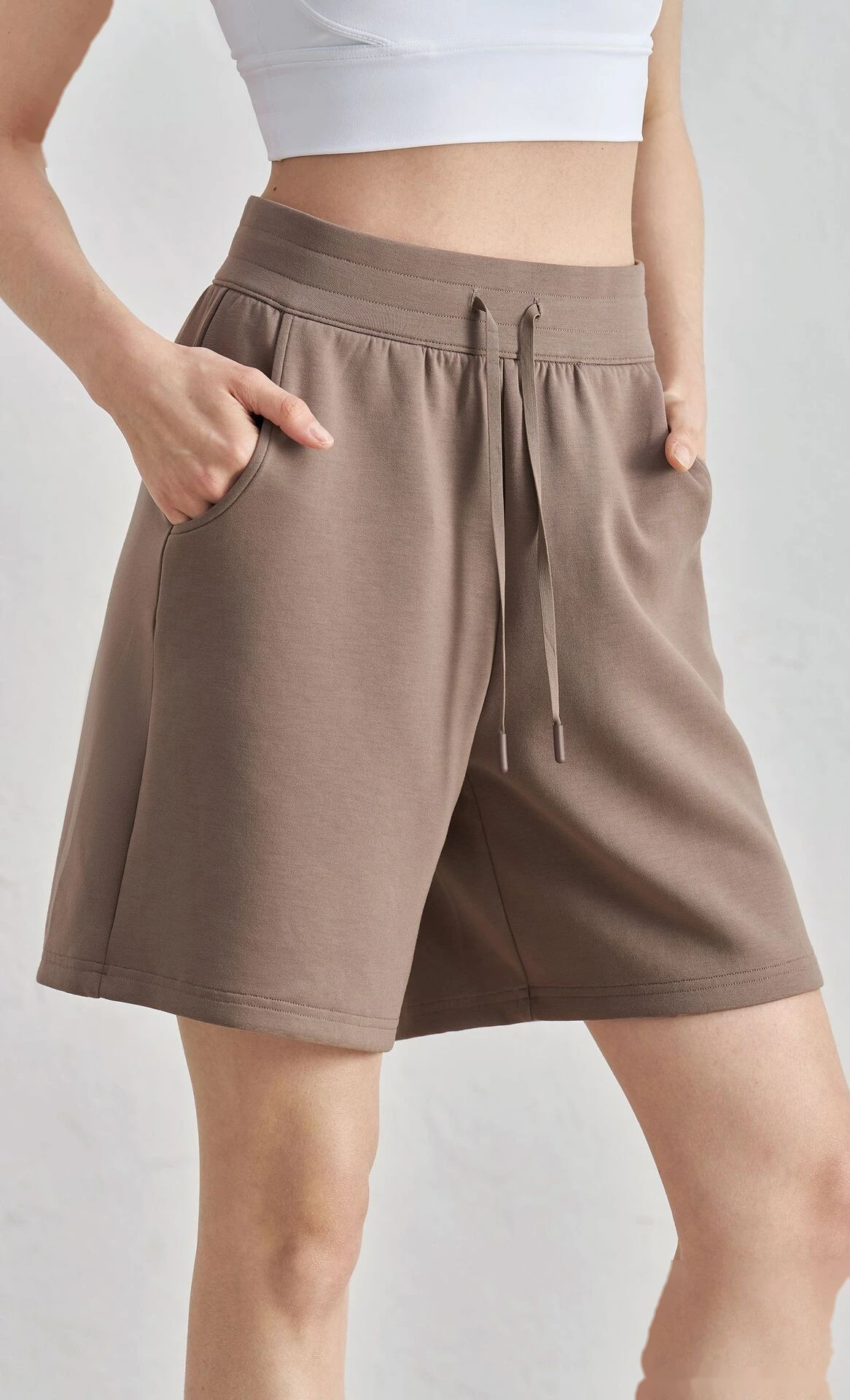 Air layer running shorts loose casual fitness five-point shorts female fitness shorts detail