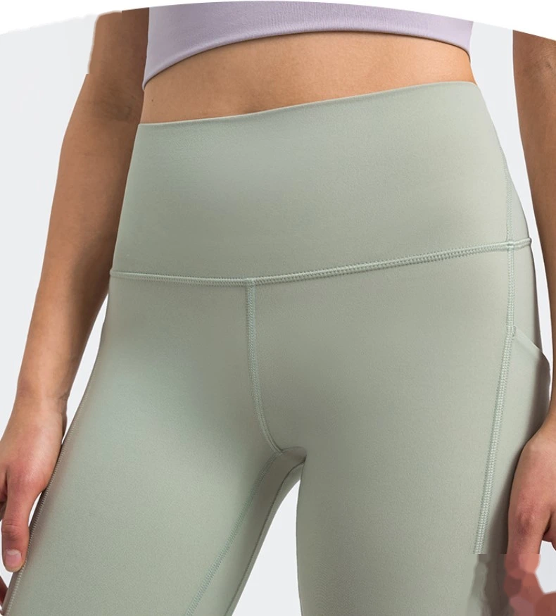 Womens leggings high waist butt lift pants with phone pockets detail
