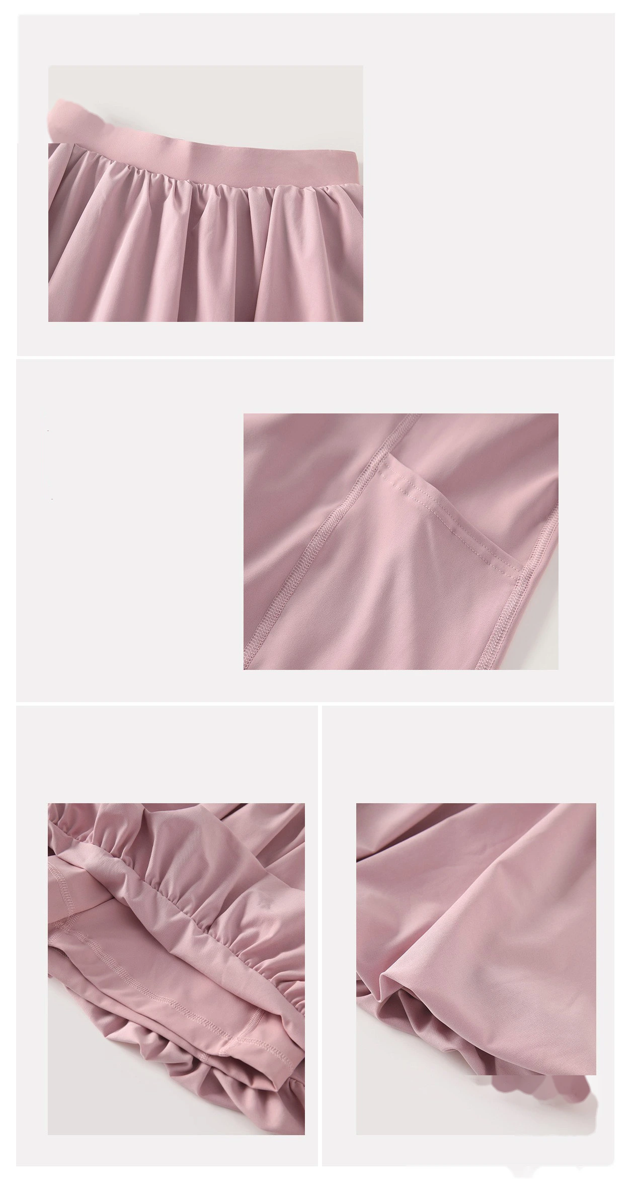 Bulk Custom Sports Flowy Skort - Women's Summer Anti-Chafe Ruffle Skirt for Outdoor Yoga Tennis Fitness detail