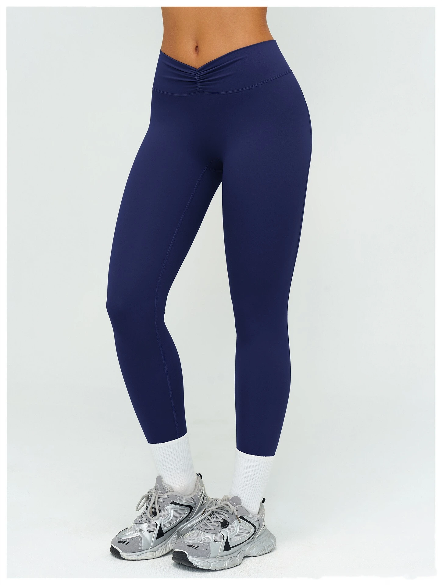 Women's Customizable High-Waisted Yoga Pants - High-Stretch Tight Slimming Long Leggings for Outdoor Running & Fitness detail
