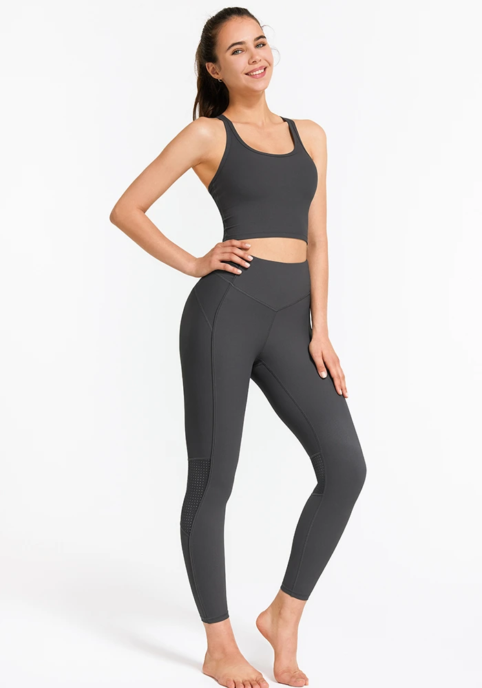 Womens soft tummy control sliming yoga pants high waist leggings detail