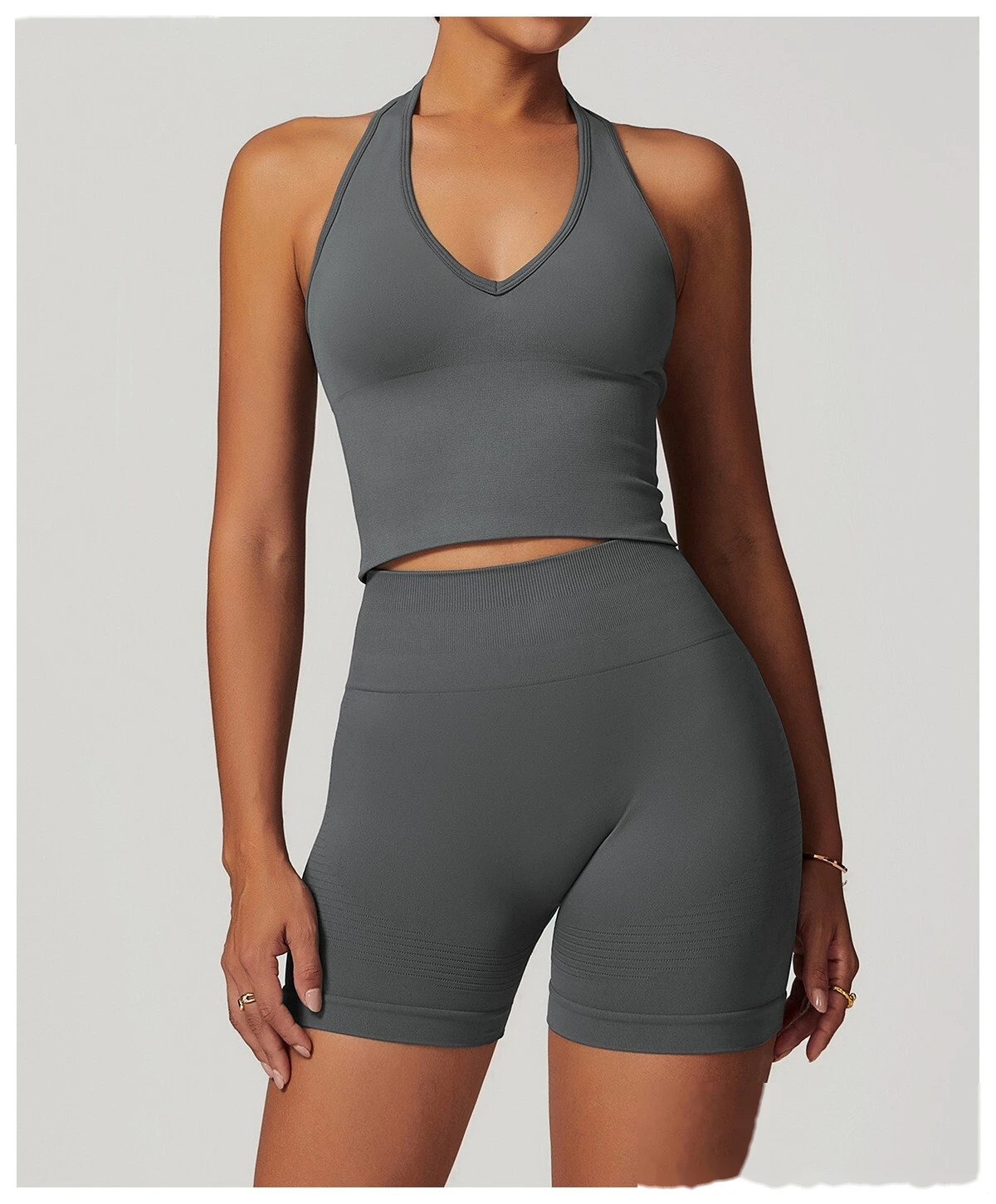 Custom EU-US Seamless Sports Bra | Breathable Halter Backless, Shockproof, for Yoga & Fitness detail