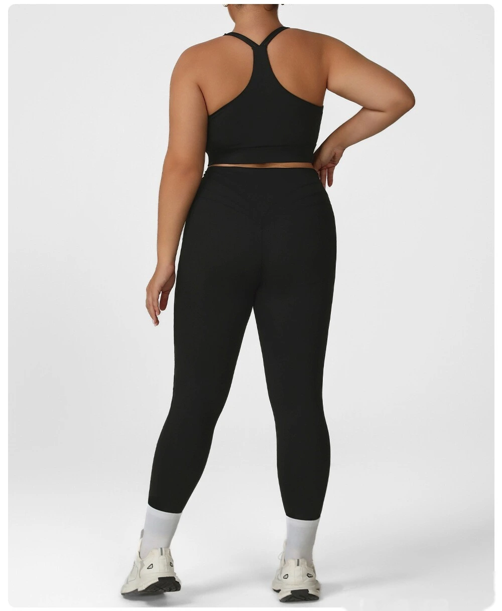 Custom-made plus-size fitness pants women's high waist and hip lifting tights wear running quick-drying yoga pants. detail