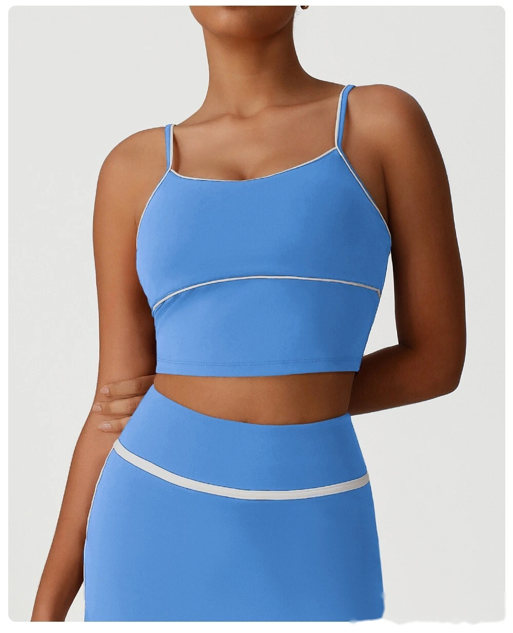 Europe and the United States waist casual shirt new slim high elastic yoga clothes long sleeve T-shirt sportswear detail