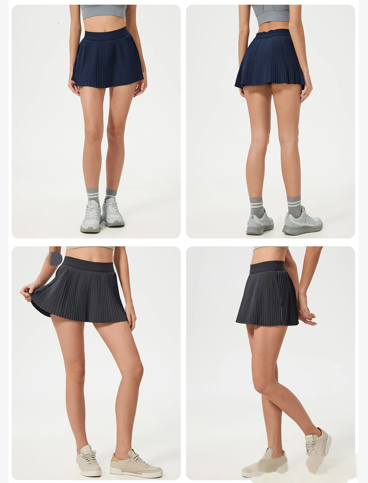 Customized yoga fitness overskirt soft and stylish anti-exposure two-piece tennis skirt detail