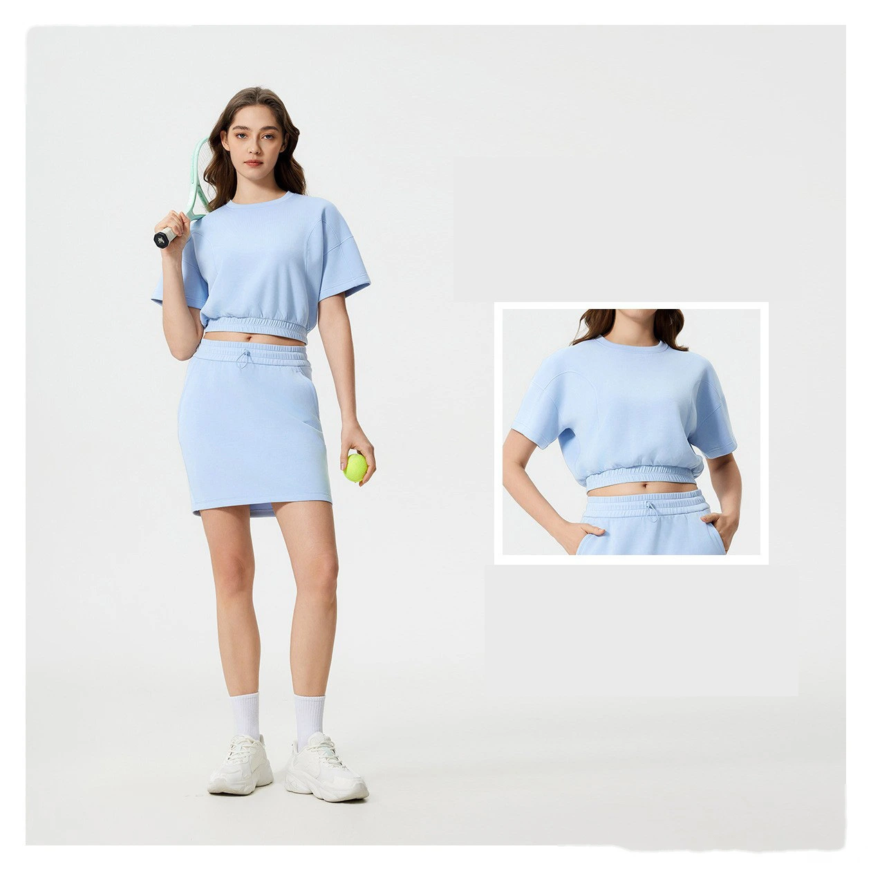 Customized summer sports skirt women's fitness yoga slim skirt soft skin-friendly Joker tennis skirt detail