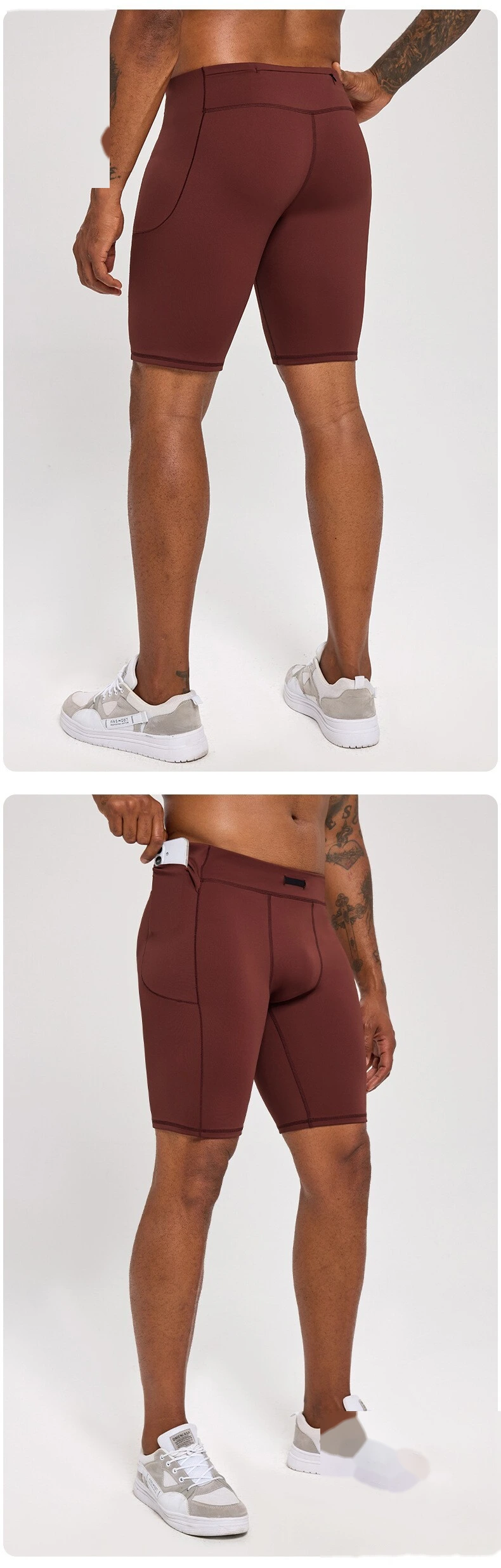 Men's Strong Shaping Compression Tight Shorts Quick Dry Breathable Summer Sports Half Pants detail