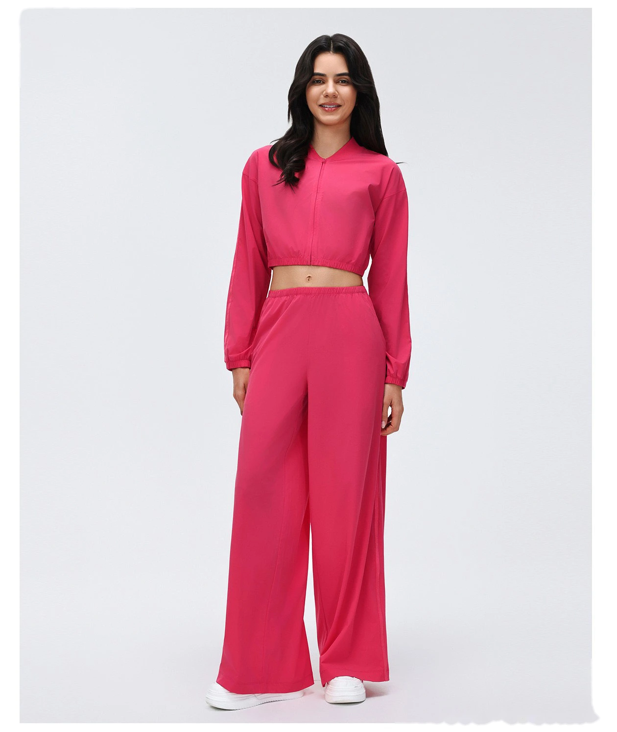 Bulk Custom Slouchy Wide-Leg Pants - Women's Loose Drape Breathable Dance Yoga Casual Sports Long Pants detail
