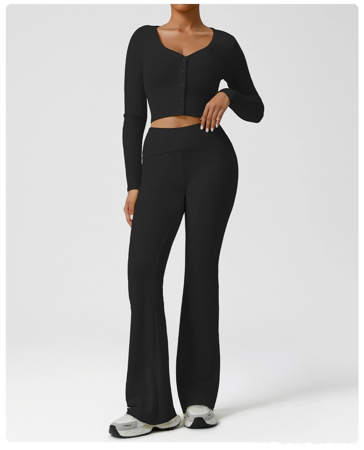 Customized sports casual micro-pants, high waist hip yoga pants, training fitness pants. detail