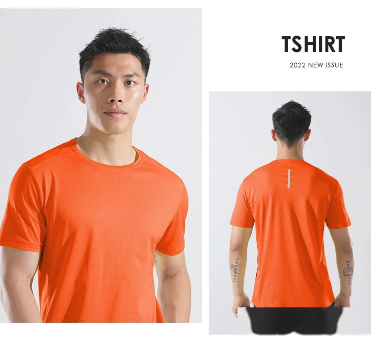 Men quick-dry outdoor t-shirt moisture-wicking loose t shirts detail