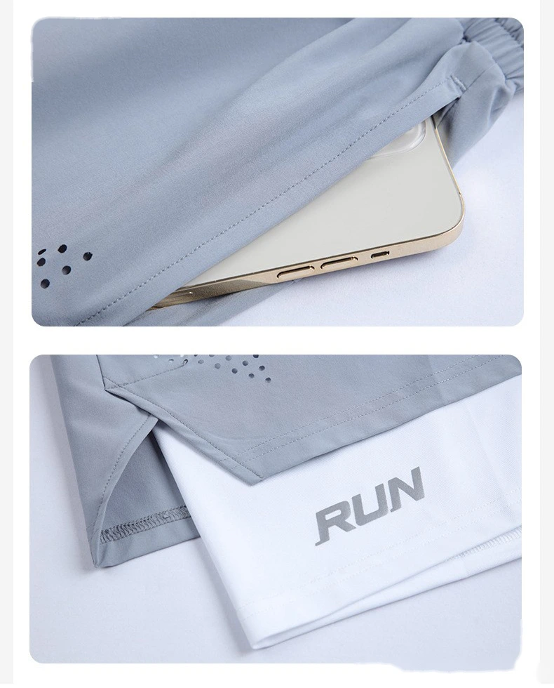 Custom Men's 2-in-1 Workout Shorts Quick Dry Breathable Athletic Shorts for Running Gym Training detail