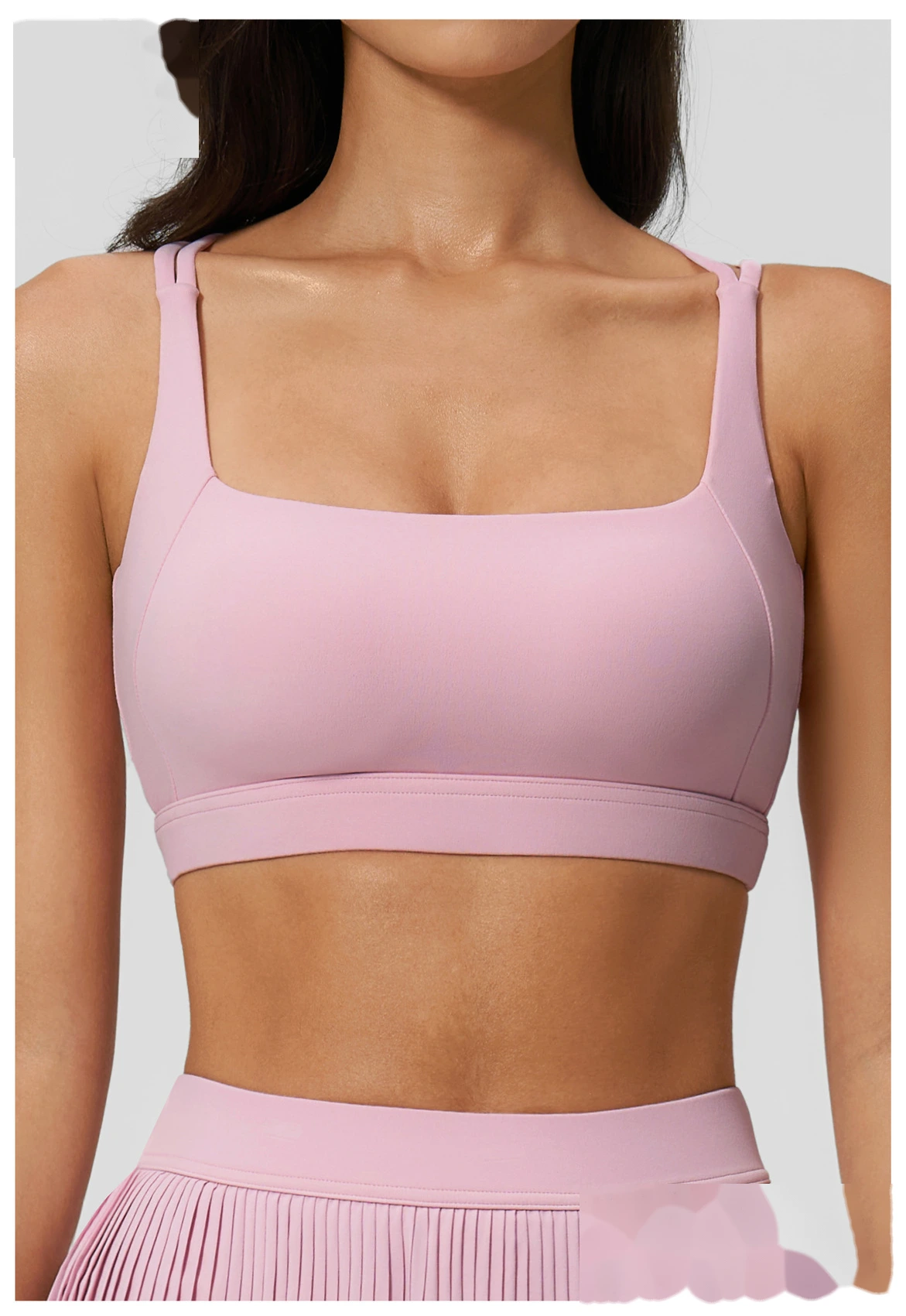 Women's Yoga Outfit Set, Sexy Beauty Back Sports Bra and Quick Dry Fitness Tennis Skirt Workout Suit detail