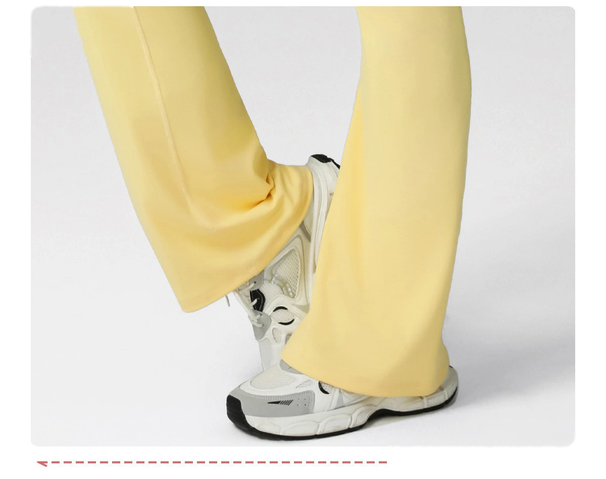 Custom slim pocket dance wide-leg pants hip high waist leisure bell bottoms fitness yoga pants. detail